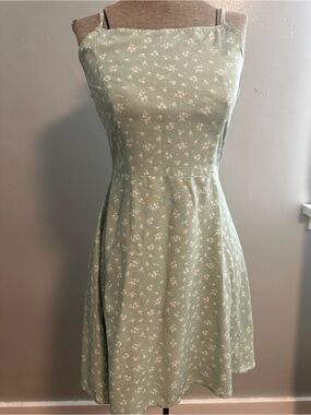 Primark Sage Green Floral Midi Dress 12/13 years